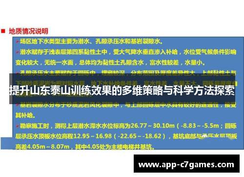 提升山东泰山训练效果的多维策略与科学方法探索